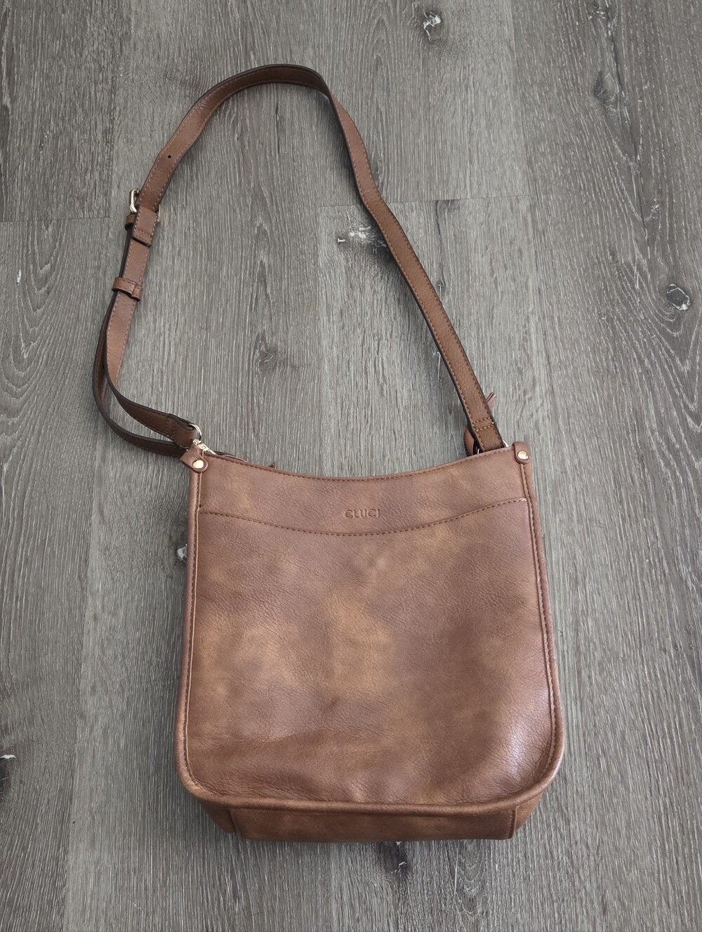Cluci Brown Crossbody Bag